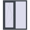 Ціноутворення Вікна 1100x1340 мм REHAU Euro 70 ANTHRACITE_GREY_STRUKTURAL ззовні