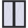 Ціноутворення Вікна 1300x1500 мм REHAU Brillant-Design BLACK_ULTI-MATT з двох сторін