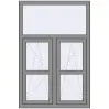 Ціноутворення Вікна 1000x1500 мм Altest Pony 375 RAL 9007 Grey aluminium з двох сторін