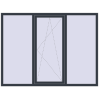 Ціноутворення Вікна 2080x1570 мм REHAU Brillant-Design ANTHRACITE_GREY_STRUKTURAL з двох сторін
