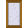 Ціноутворення Вікна 700x1200 мм REHAU Euro 70 LIGHT_OAK з двох сторін
