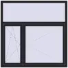 Ціноутворення Вікна 1500x1500 мм REHAU Euro 70 BLACK_ULTI-MATT ззовні