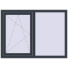 Ціноутворення Вікна 1310x950 мм REHAU Euro 60 ANTHRACITE_GREY_STRUKTURAL з двох сторін