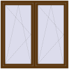 Ціноутворення Вікна 1500x1500 мм REHAU Euro 70 WALNUT ззовні