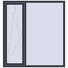 Ціноутворення Вікна 1560x1670 мм REHAU Brillant-Design ANTHRACITE_GREY_STRUKTURAL з двох сторін