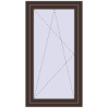 Ціноутворення Вікна 700x1300 мм REHAU Brillant-Design RAL 8017 Chocolate brown ззовні