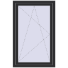 Ціноутворення Вікна 837x1322 мм REHAU Euro 70 ANTHRACITE_GREY_GLATT з двох сторін