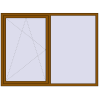 Ціноутворення Вікна 2000x1500 мм REHAU Brillant-Design GOLDEN OAK з двох сторін