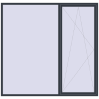 Ціноутворення Вікна 2500x2400 мм REHAU Euro 70 ANTHRACITE_GREY_STRUKTURAL з двох сторін