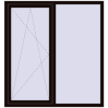 Ціноутворення Вікна 1500x1600 мм REHAU Brillant-Design BLACK_BROWN з двох сторін