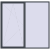 Ціноутворення Вікна 2500x2400 мм REHAU Euro 70 ANTHRACITE_GREY_STRUKTURAL з двох сторін