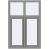 Ціноутворення Вікна 1000x1500 мм Altest Pony 375 RAL 9007 Grey aluminium з двох сторін