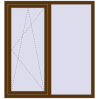Ціноутворення Вікна 1320x1420 мм REHAU Euro 70 WALNUT з двох сторін