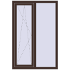 Ціноутворення Вікна 1000x1500 мм Altest Pony 375 RAL 8017 Chocolate brown з двох сторін