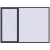 Ціноутворення Вікна 2750x2000 мм REHAU Brillant-Design ANTHRACITE_GREY_STRUKTURAL з двох сторін