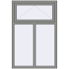 Ціноутворення Вікна 1000x1500 мм Altest Pony 375 RAL 9007 Grey aluminium з двох сторін