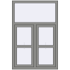 Ціноутворення Вікна 1000x1500 мм Altest Pony 375 RAL 9007 Grey aluminium з двох сторін