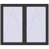Ціноутворення Вікна 1800x1500 мм REHAU SYNEGO MD ANTHRACITE_GREY_GLATT з двох сторін
