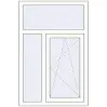 Ціноутворення Вікна 840x1270 мм REHAU Brillant-Design Білий (RAL 9016) з двох сторін