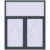 Ціноутворення Вікна 1500x1800 мм REHAU Brillant-Design ANTHRACITE_GREY_STRUKTURAL ззовні