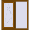 Ціноутворення Вікна 1095x1205 мм REHAU Euro 60 GOLDEN OAK з двох сторін
