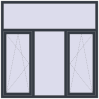 Ціноутворення Вікна 1800x1800 мм REHAU Euro 60 ANTHRACITE_GREY_STRUKTURAL з двох сторін