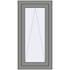 Ціноутворення Вікна 500x1000 мм Altest Pony 375 RAL 9007 Grey aluminium з двох сторін