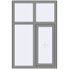 Ціноутворення Вікна 1000x1500 мм Altest Pony 375 RAL 9007 Grey aluminium з двох сторін