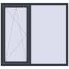 Ціноутворення Вікна 1500x1400 мм REHAU Euro 70 ANTHRACITE_GREY_STRUKTURAL ззовні