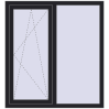 Ціноутворення Вікна 1200x1300 мм REHAU Euro 60 BLACK_ULTI-MATT з двох сторін