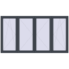 Ціноутворення Вікна 2748x1500 мм REHAU Euro 60 ANTHRACITE_GREY_STRUKTURAL з двох сторін