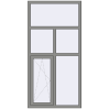 Ціноутворення Вікна 1000x2000 мм Altest Pony 375 RAL 9007 Grey aluminium з двох сторін