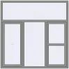 Ціноутворення Вікна 1800x1800 мм Altest Pony 375 RAL 9007 Grey aluminium з двох сторін
