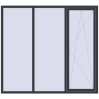 Ціноутворення Вікна 2100x1900 мм REHAU Brillant-Design ANTHRACITE_GREY_STRUKTURAL з двох сторін