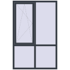 Ціноутворення Вікна 1300x2000 мм REHAU Euro 70 ANTHRACITE_GREY_STRUKTURAL з двох сторін