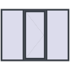 Ціноутворення Вікна 2050x1560 мм REHAU Euro 70 ANTHRACITE_GREY_STRUKTURAL з двох сторін