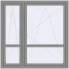 Ціноутворення Вікна 1500x1500 мм Altest Pony 375 RAL 9007 Grey aluminium з двох сторін