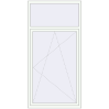 Ціноутворення Вікна 1090x2180 мм REHAU Brillant-Design Білий (RAL 9016) з двох сторін