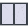 Ціноутворення Вікна 1800x1500 мм REHAU SYNEGO MD ANTHRACITE_GREY_STRUKTURAL ззовні