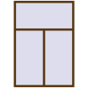 Ціноутворення Вікна 1400x2000 мм REHAU Brillant-Design WALNUT з двох сторін