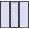 Ціноутворення Вікна 2000x1900 мм REHAU Euro 70 ANTHRACITE_GREY_STRUKTURAL ззовні