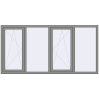 Ціноутворення Вікна 2400x1200 мм Altest Pony 375 RAL 9007 Grey aluminium з двох сторін
