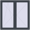 Ціноутворення Вікна 1350x1430 мм REHAU SYNEGO MD ANTHRACITE_GREY_STRUKTURAL з двох сторін