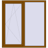 Ціноутворення Вікна 1400x1500 мм REHAU Brillant-Design GOLDEN OAK з двох сторін