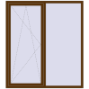 Ціноутворення Вікна 1600x1800 мм REHAU Euro 70 WALNUT з двох сторін