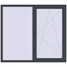 Ціноутворення Вікна 1600x1400 мм REHAU SYNEGO MD ANTHRACITE_GREY_STRUKTURAL з двох сторін