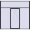 Ціноутворення Вікна 2050x2000 мм REHAU Euro 60 ANTHRACITE_GREY_STRUKTURAL з двох сторін