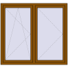 Ціноутворення Вікна 1500x1380 мм REHAU Euro 70 GOLDEN OAK ззовні