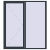 Ціноутворення Вікна 1600x1800 мм REHAU SYNEGO MD ANTHRACITE_GREY_STRUKTURAL з двох сторін