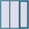 Ціноутворення Вікна 1800x1800 мм REHAU Brillant-Design BRILLIANT_BLUE з двох сторін